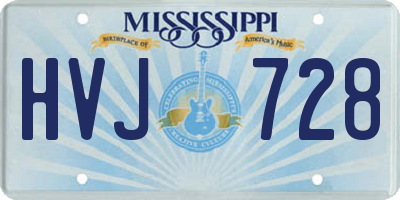 MS license plate HVJ728