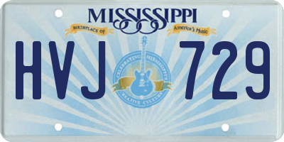 MS license plate HVJ729