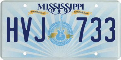 MS license plate HVJ733