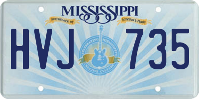 MS license plate HVJ735