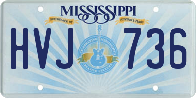 MS license plate HVJ736