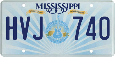 MS license plate HVJ740