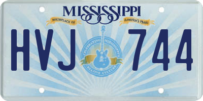 MS license plate HVJ744