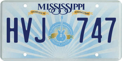 MS license plate HVJ747
