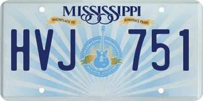 MS license plate HVJ751