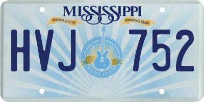 MS license plate HVJ752