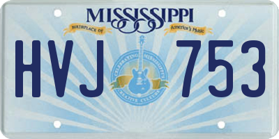 MS license plate HVJ753