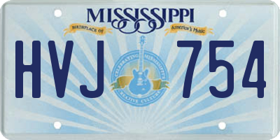 MS license plate HVJ754