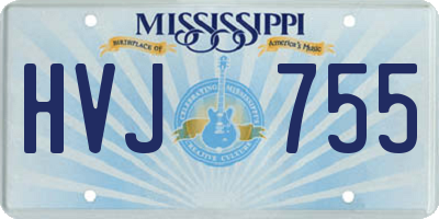 MS license plate HVJ755