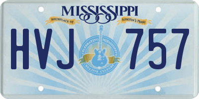 MS license plate HVJ757