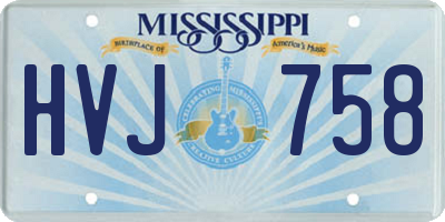 MS license plate HVJ758