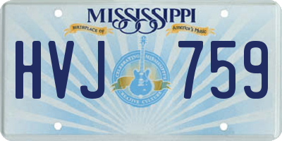 MS license plate HVJ759