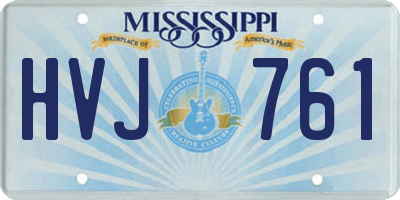 MS license plate HVJ761