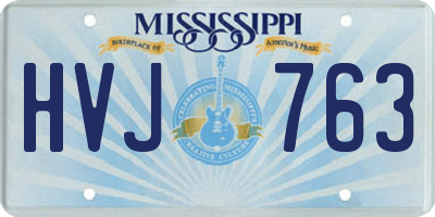 MS license plate HVJ763