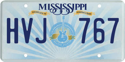 MS license plate HVJ767