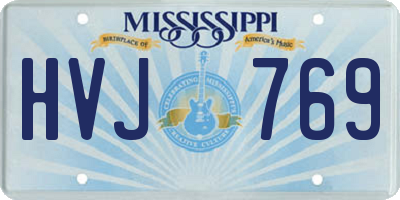 MS license plate HVJ769