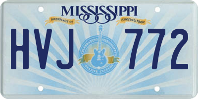 MS license plate HVJ772