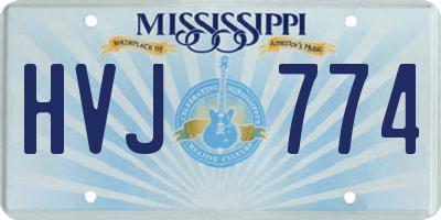 MS license plate HVJ774
