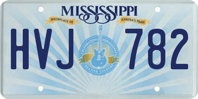 MS license plate HVJ782