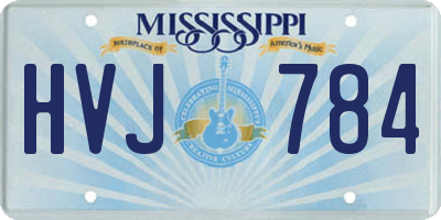 MS license plate HVJ784