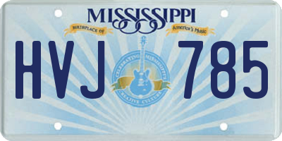 MS license plate HVJ785