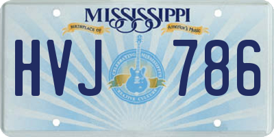 MS license plate HVJ786