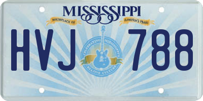 MS license plate HVJ788