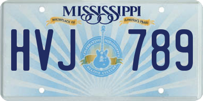 MS license plate HVJ789