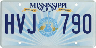 MS license plate HVJ790