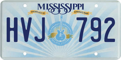 MS license plate HVJ792