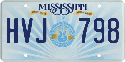 MS license plate HVJ798