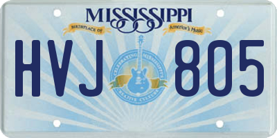 MS license plate HVJ805