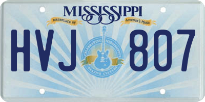 MS license plate HVJ807