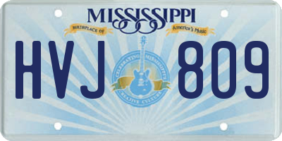 MS license plate HVJ809