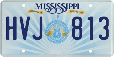 MS license plate HVJ813