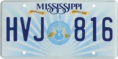 MS license plate HVJ816
