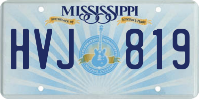 MS license plate HVJ819