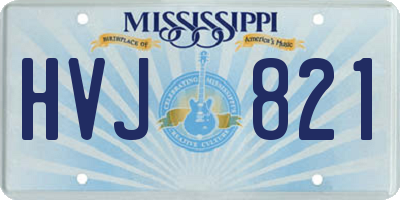 MS license plate HVJ821