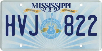 MS license plate HVJ822
