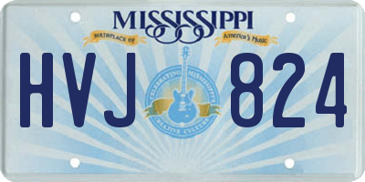 MS license plate HVJ824
