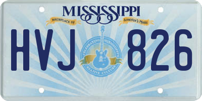 MS license plate HVJ826