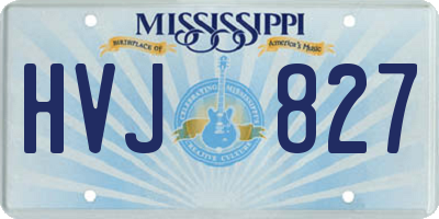 MS license plate HVJ827