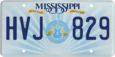 MS license plate HVJ829