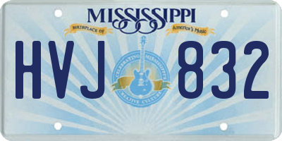 MS license plate HVJ832