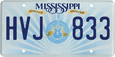 MS license plate HVJ833