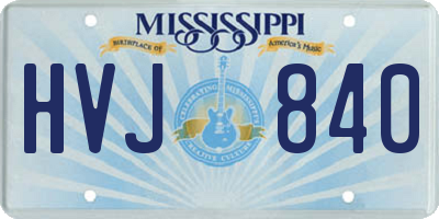 MS license plate HVJ840