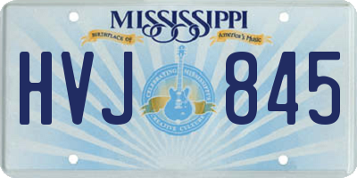 MS license plate HVJ845