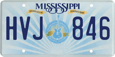 MS license plate HVJ846