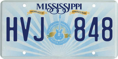 MS license plate HVJ848