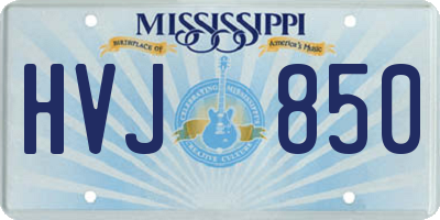 MS license plate HVJ850